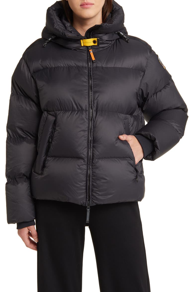 Anya Water Repellent Hooded 700 Fill Power Down Puffer Jacket, Main, color, PENCIL