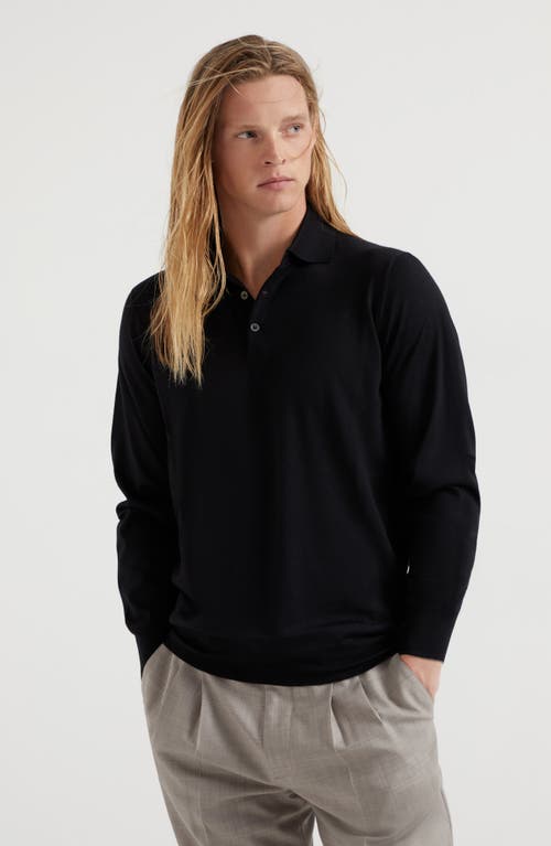 Brunello Cucinelli Cotton Polo Shirt In Black