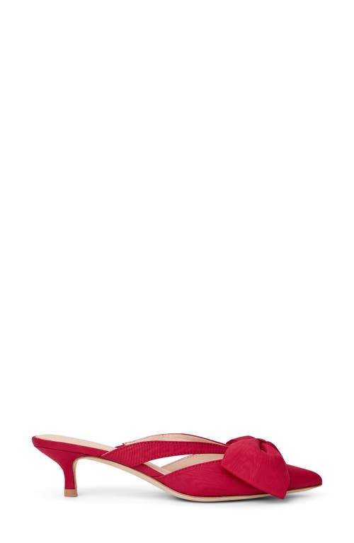 Jack Rogers Cynthia Bow Pointed Toe Mule In Carmine Red
