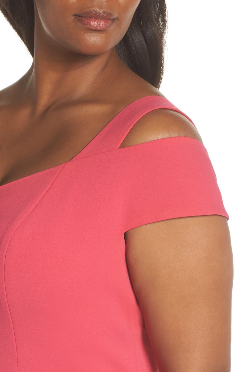 Eliza J Cold Shoulder Crepe Sheath Dress, Alternate, color,