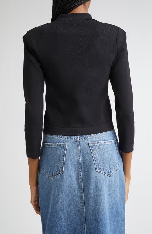 L Agence Kumi Cropped Jacket In Black In Black