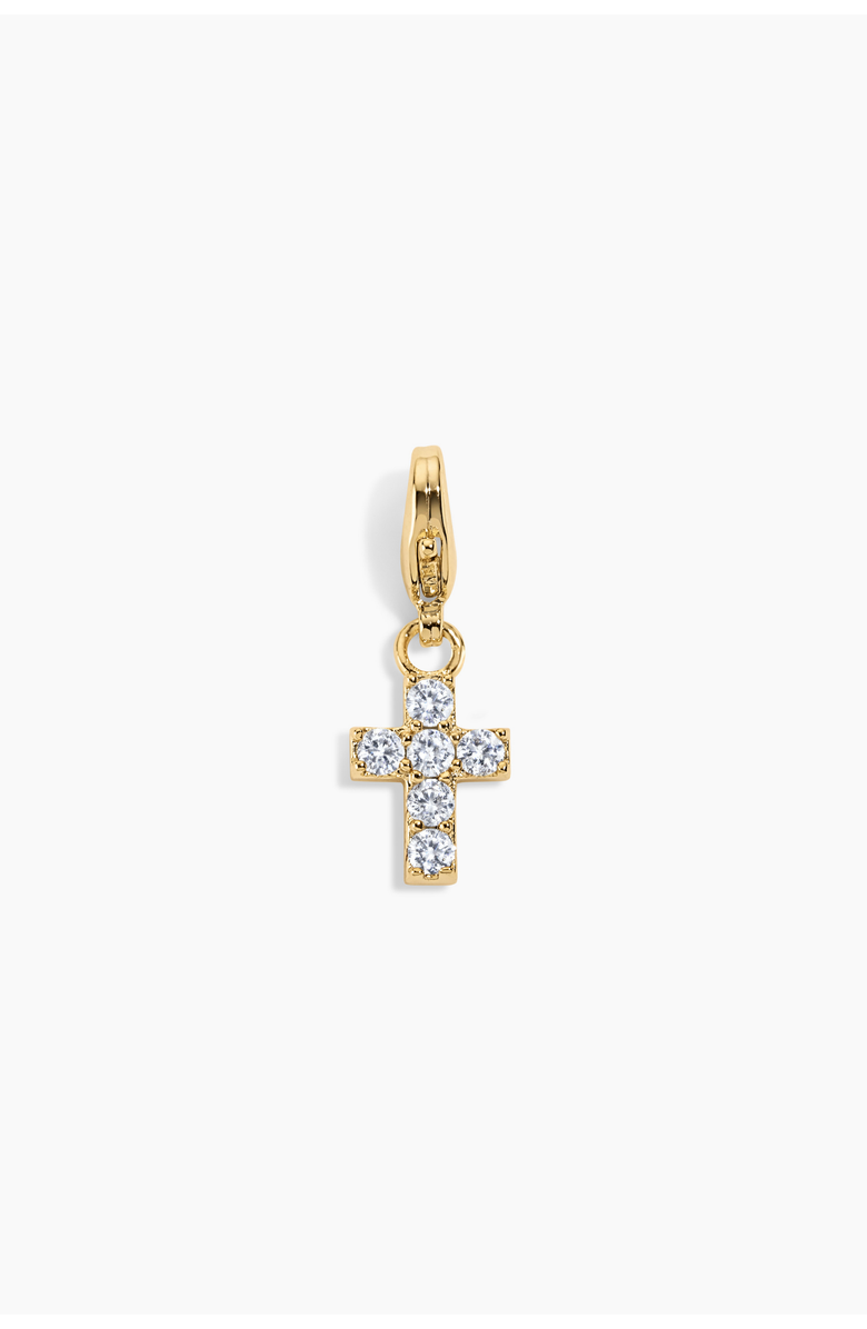 Electric Picks Cross Charm, Main, color, Gold