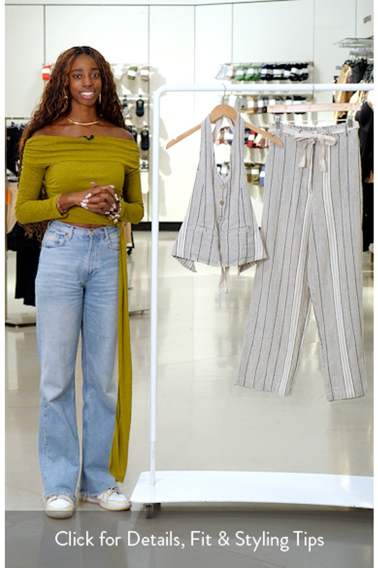 Take Me To Paris Stripe Halter Vest & Pants Set video