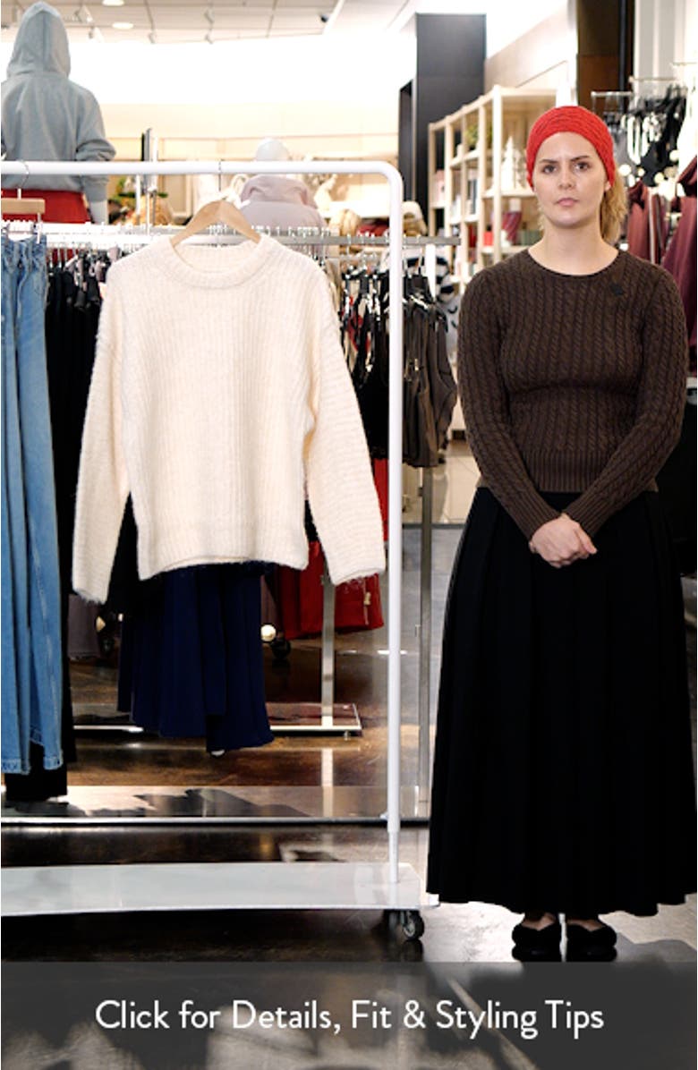 Balloon Sleeve Crewneck Rib Sweater, sales video thumbnail