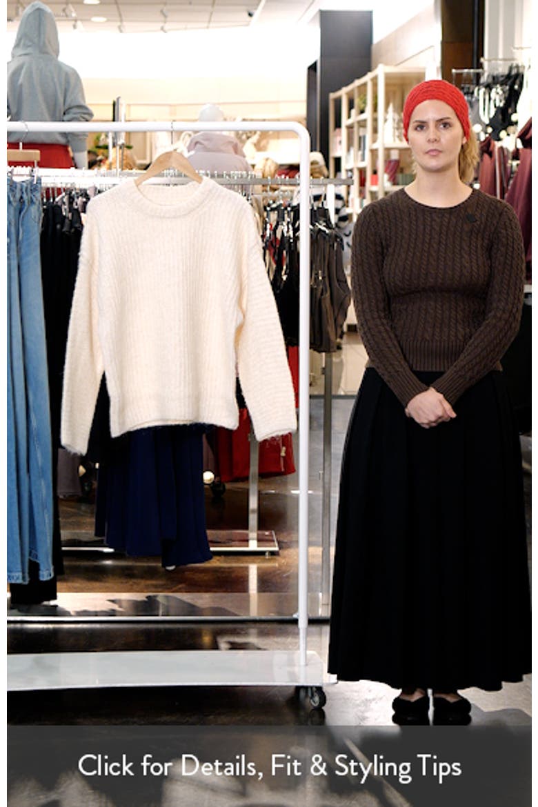 Balloon Sleeve Crewneck Rib Sweater video