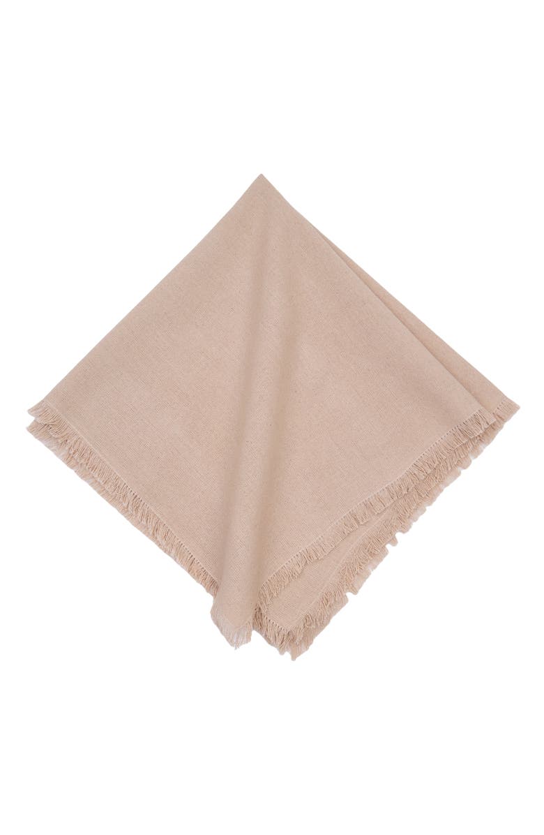 C&F Home Frayed Sand Napkin Set of 6, Alternate, color, Beige