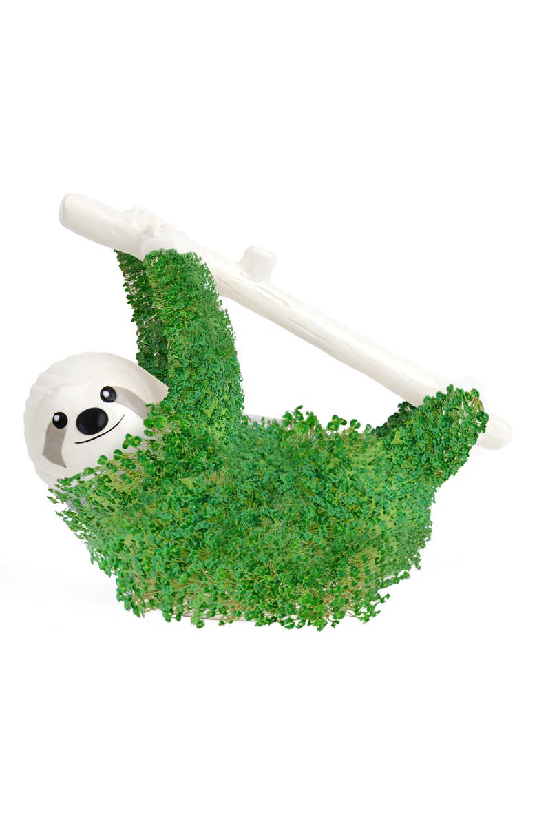 GIFT REPUBLIC Sloth Chia Planter, Alternate, color,