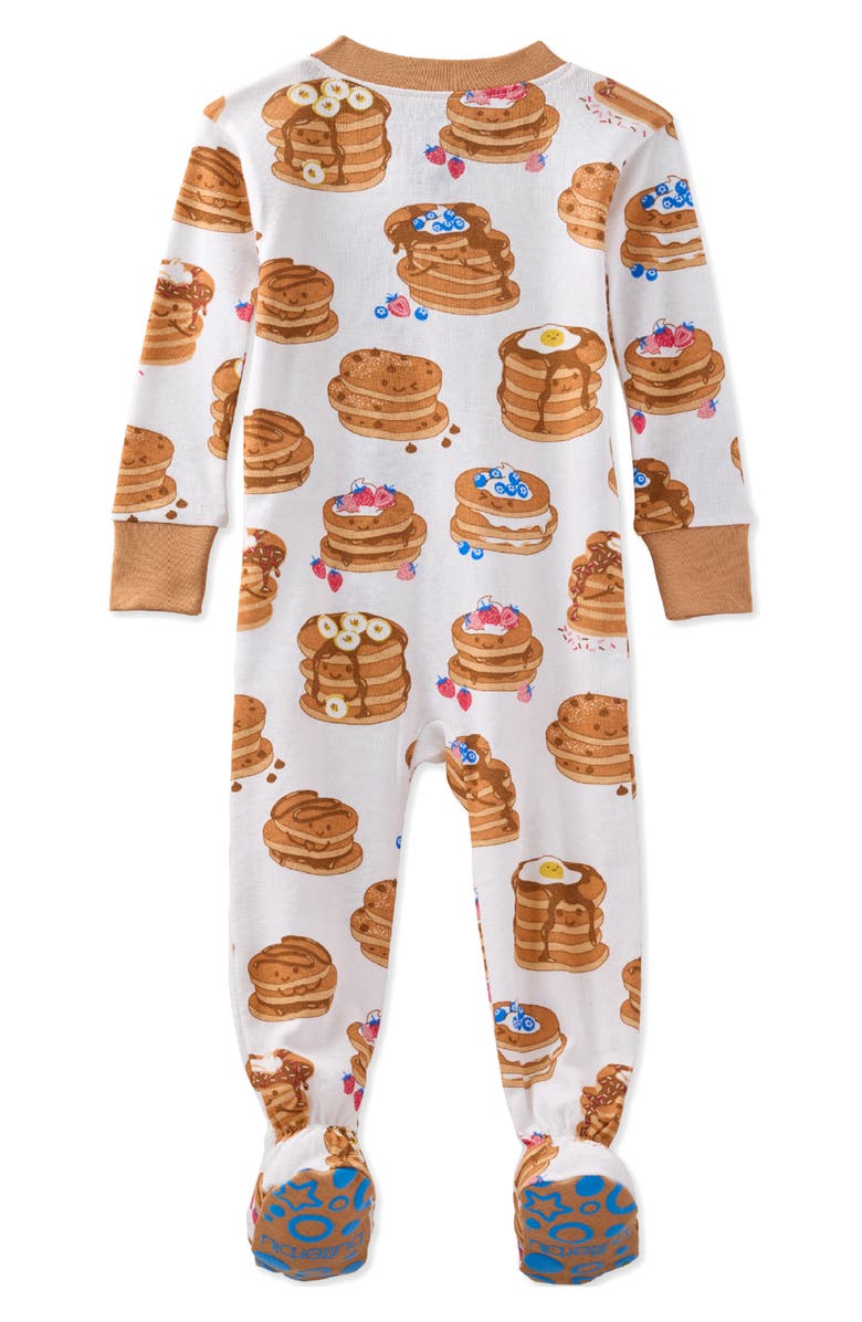 BUTTERBLU Cruz One-Piece Organic Cotton Footie Pajamas, Alternate, color, Flipping Yummy