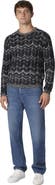 Missoni Crew-neck Cotton Chevron Pullover With Ribbed Trims
