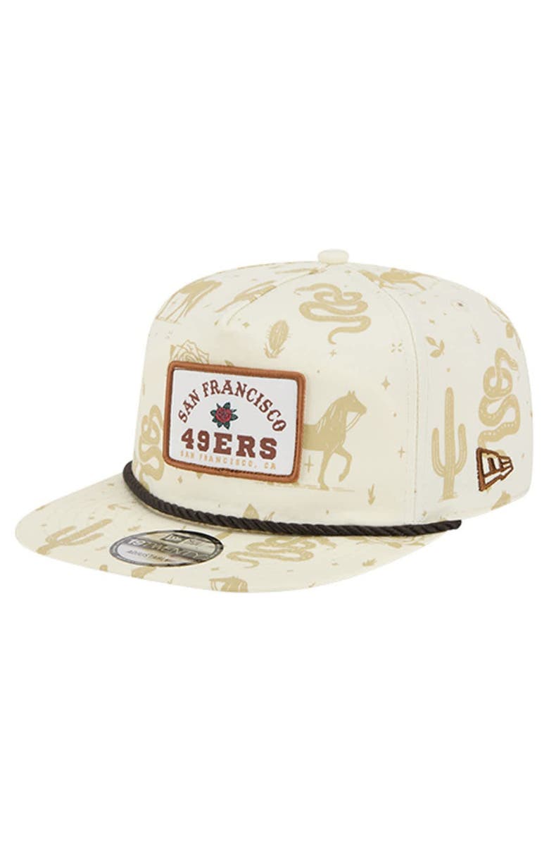 New Era Men
s New Era  Cream San Francisco 49ers Desert Rose 19TWENTY Adjustable Hat, Main, color, Cream