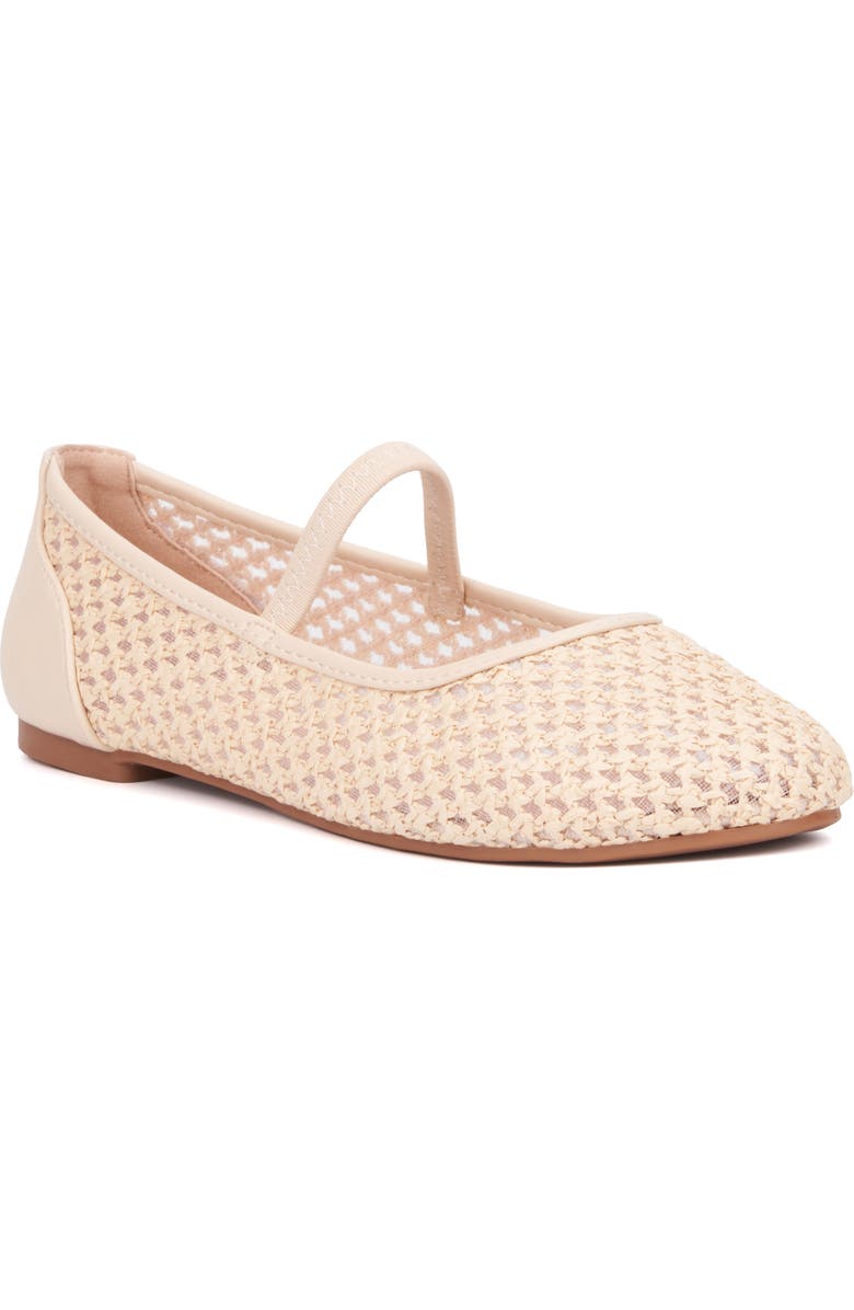 NEW YORK AND COMPANY Lara Woven Ballet Flat, Main, color, Natural