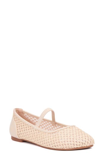 New York And Company Lara Woven Ballet Flat In Natural