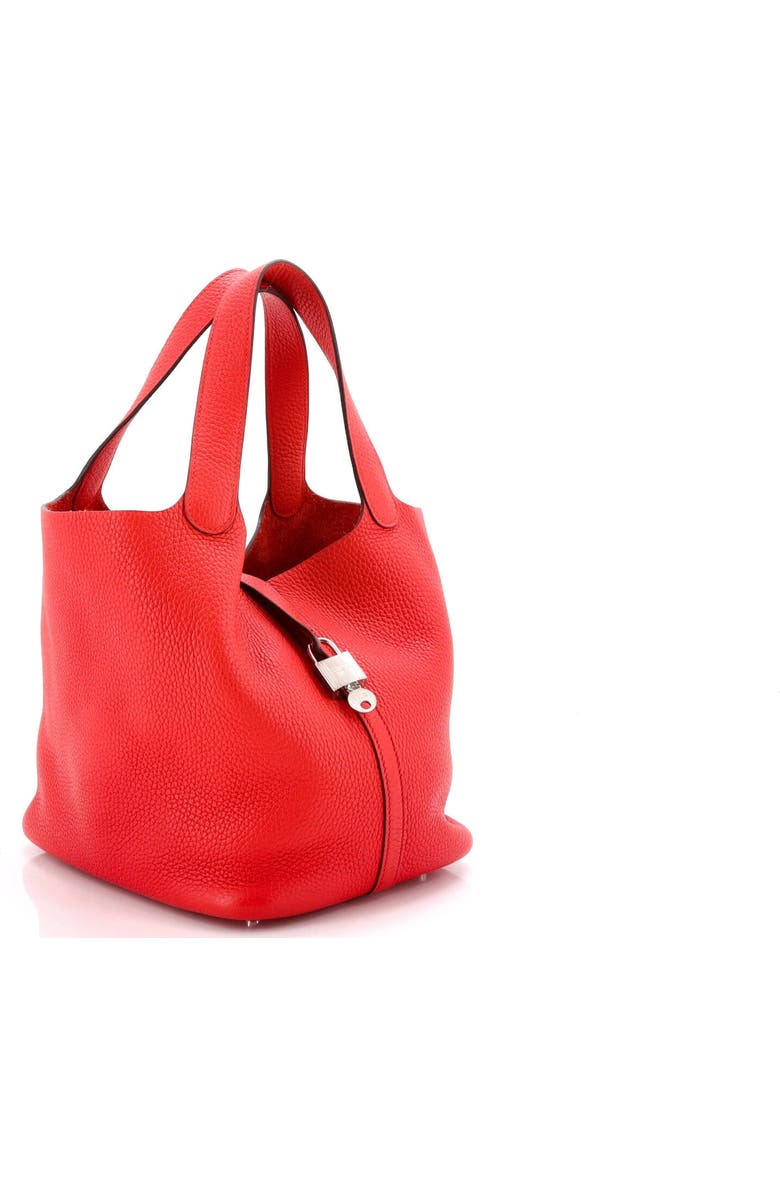 Pre-Owned Hermes Picotin Lock Bag Clemence MM, Alternate, color, Rouge Tomate