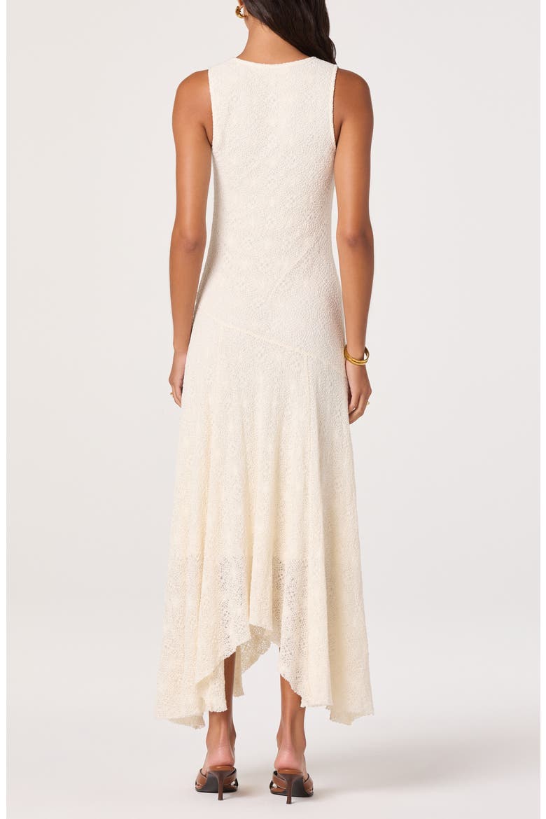 Freida Lace Asymmetrical Hem Dress, Alternate, color, CREAM
