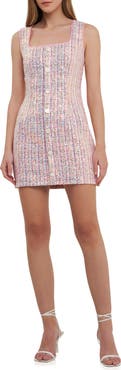Endless Rose Sequin Tweed Minidress