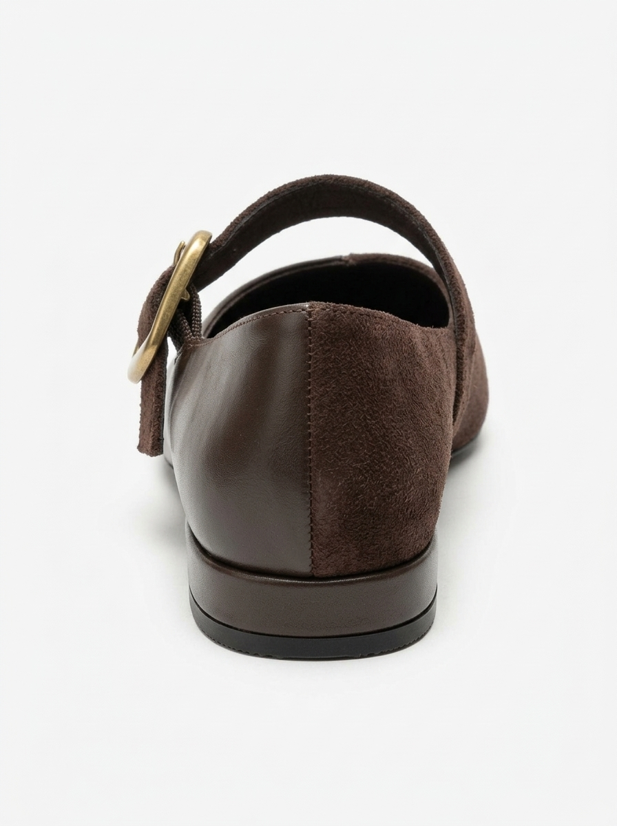 Curzon Belted Ballerina Flat, Alternate, color, Brown Suede