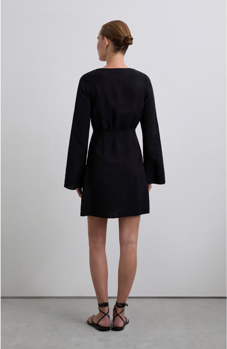 Scalpers Ray Knot Short Dress, Alternate, color, Black