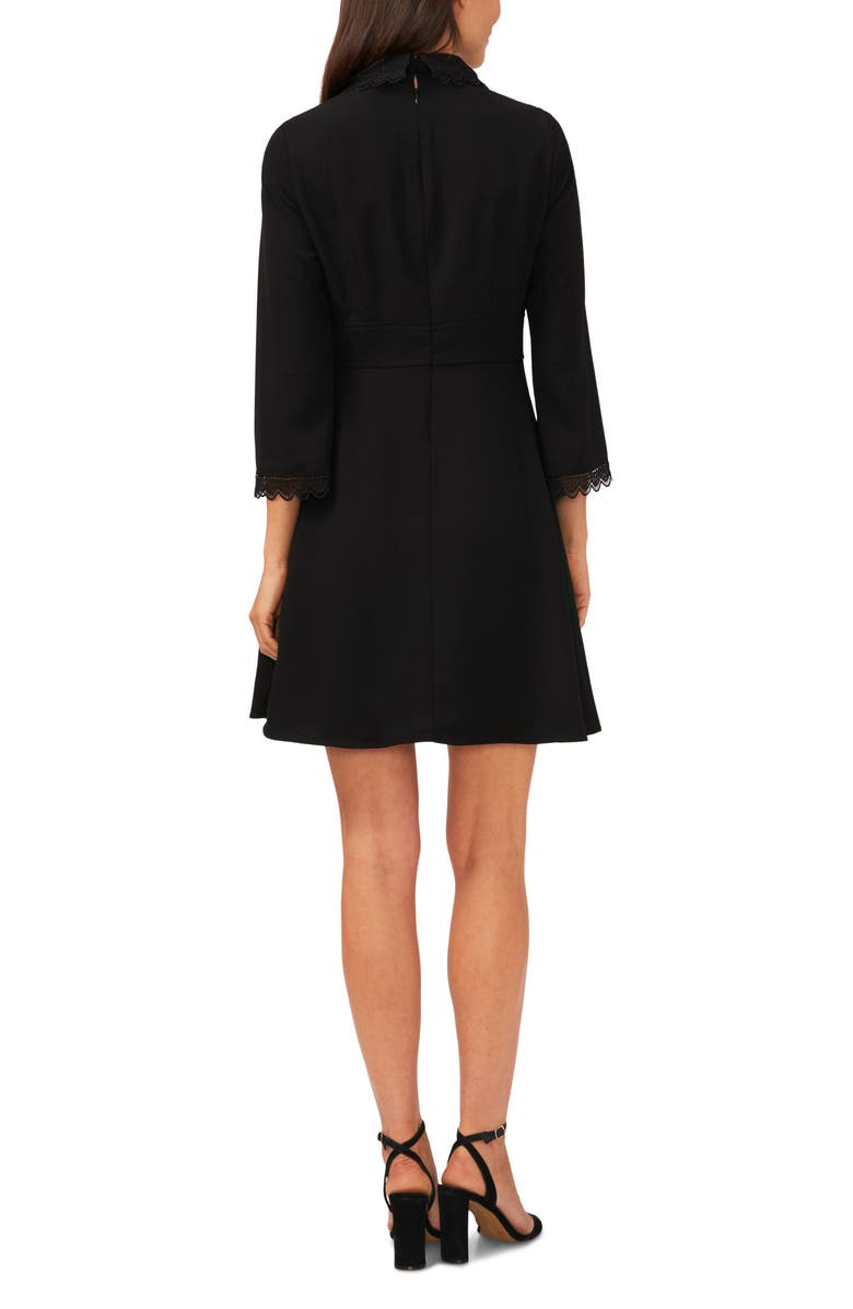 CeCe Scallop Trim A-Line Dress, Alternate, color, 