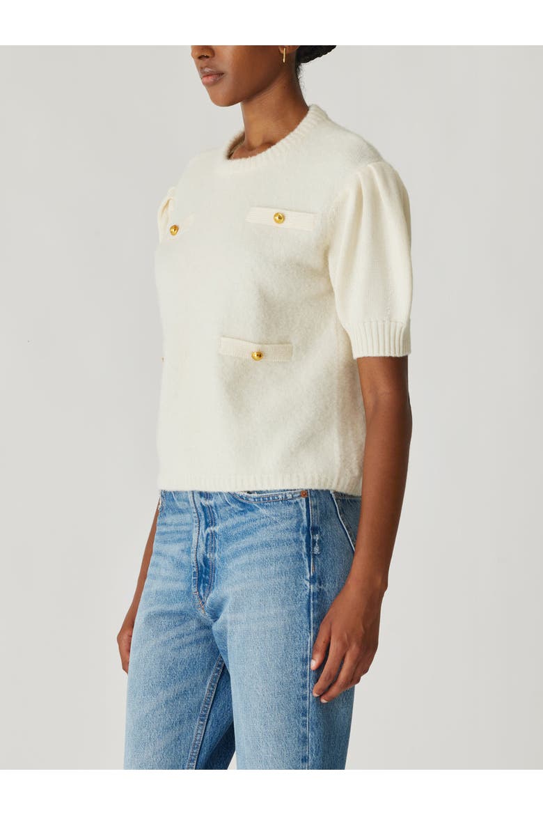 Boucle Texture Lady Pullover Sweater, Alternate, color, CREAM