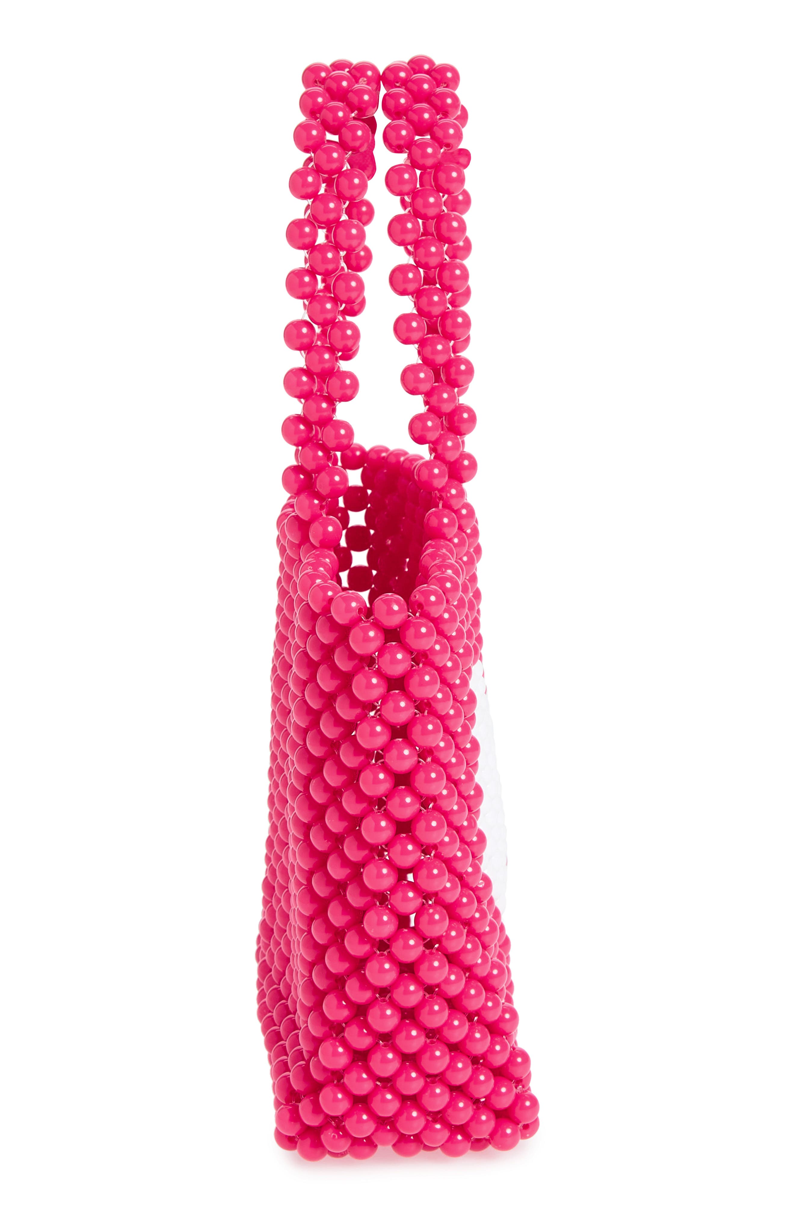 Ruby & Ry Kids' Heart Beaded Top Handle Bag, Alternate, color, 