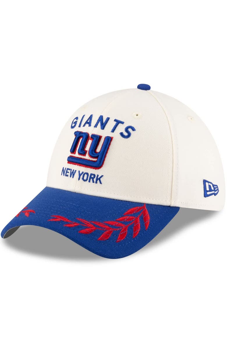 Men's New Era  Cream/Royal New York Giants 2025 NFL Draft 39THIRTY Flex Hat, Main, color, Cream