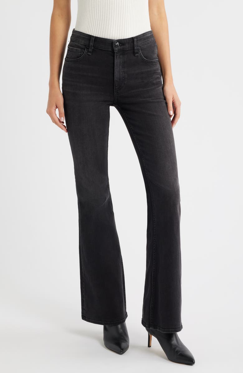 rag & bone Flexi Dahlia Mid Rise Flare Jeans, Main, color, Mdnght
