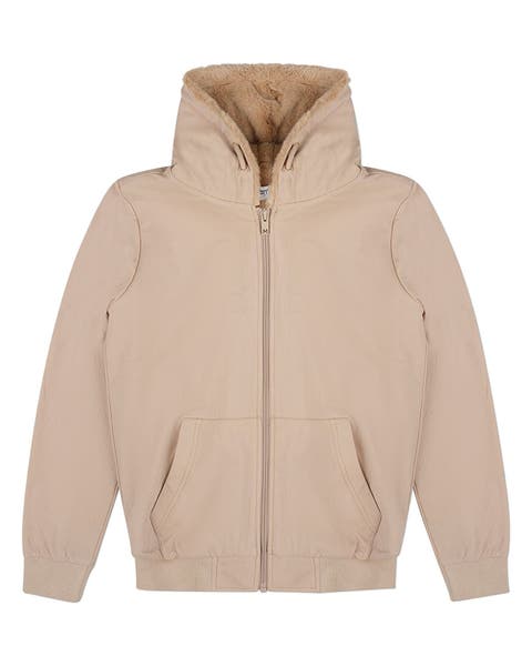 Zip-Up Hoodie with Cozy Faux Fur Lining