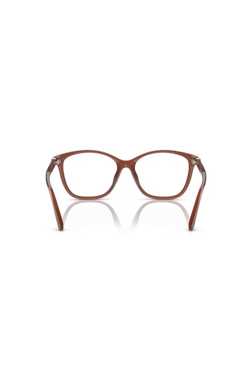 Michael Kors 55mm Square Optical Glasses In Brown