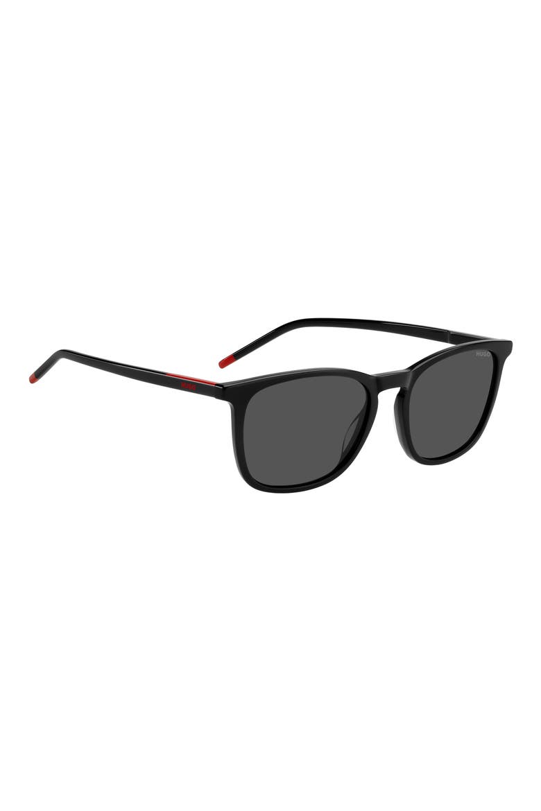 53mm Rectangular Sunglasses, Alternate, color, BLACK/ GREY