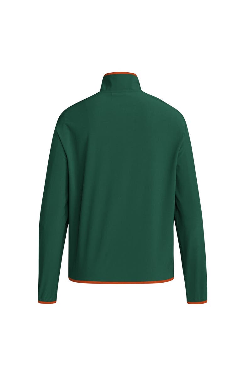 adidas Men's adidas Green Miami Hurricanes 2024 Coaches Sideline Half-Zip Jacket, Alternate, color, Green