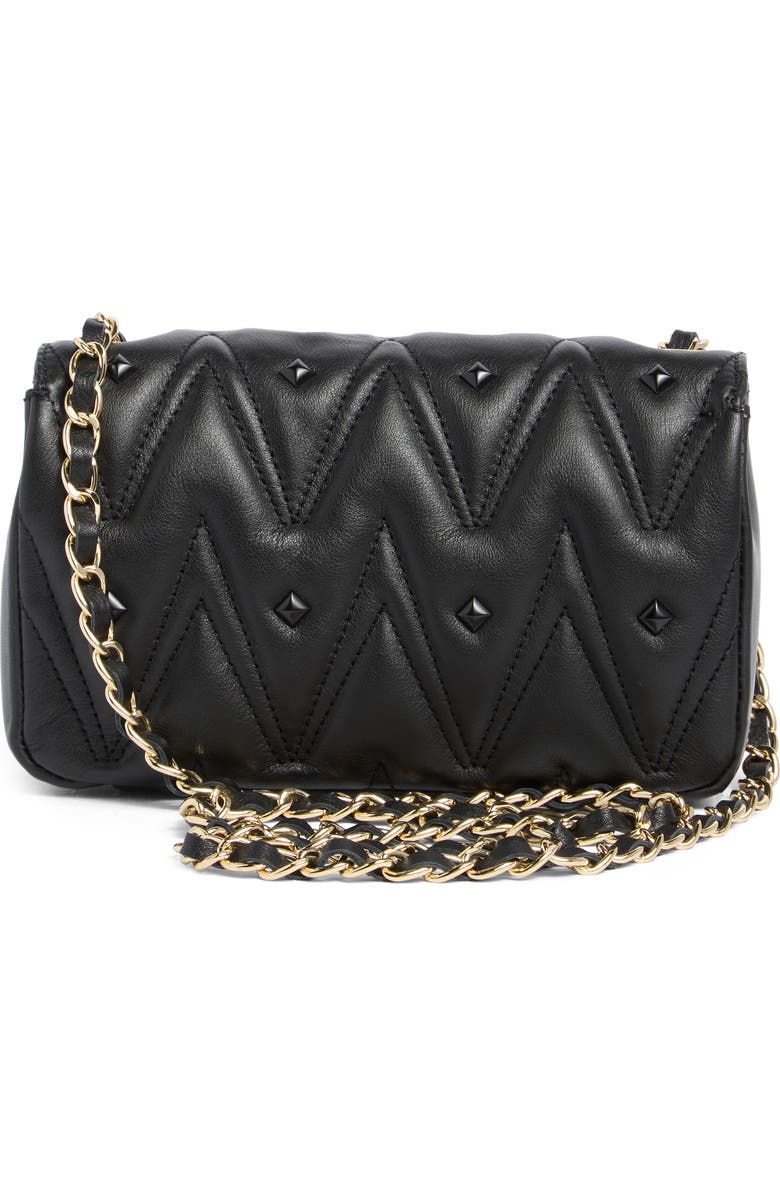 VALENTINO BY MARIO VALENTINO Poisson Diamond Stud Leather Shoulder Strap, Alternate, color,