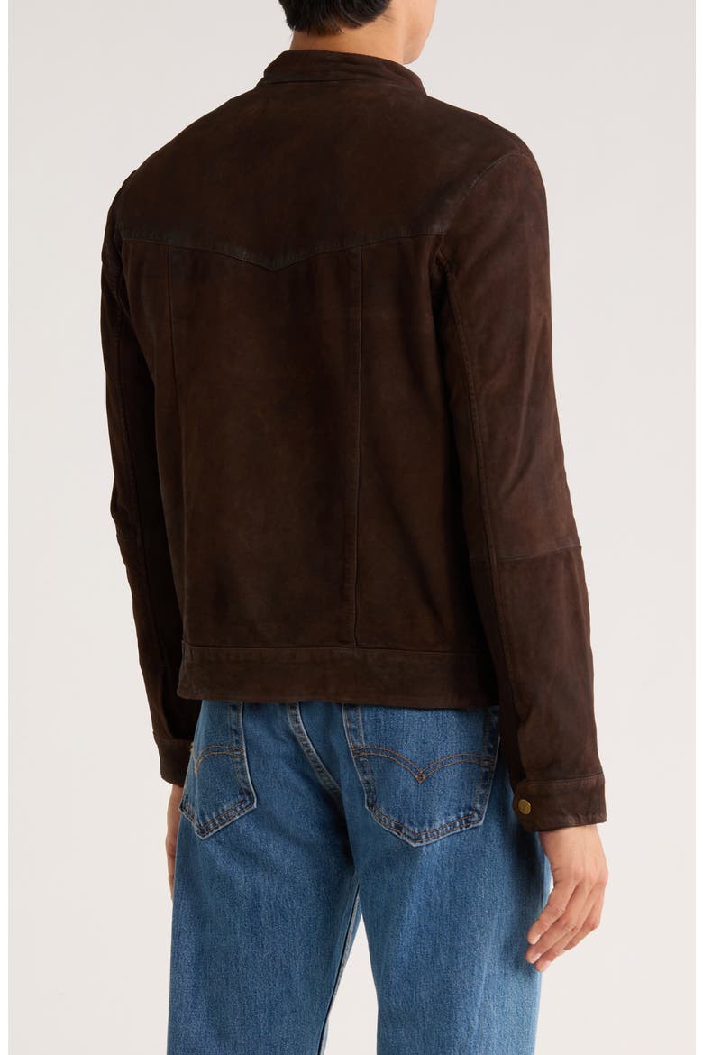 Emerson Suede Jacket, Alternate, color, DARK BROWN