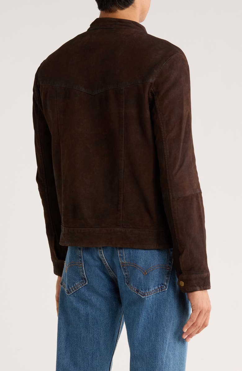 John Varvatos Emerson Suede Jacket, Alternate, color, Dark Brown