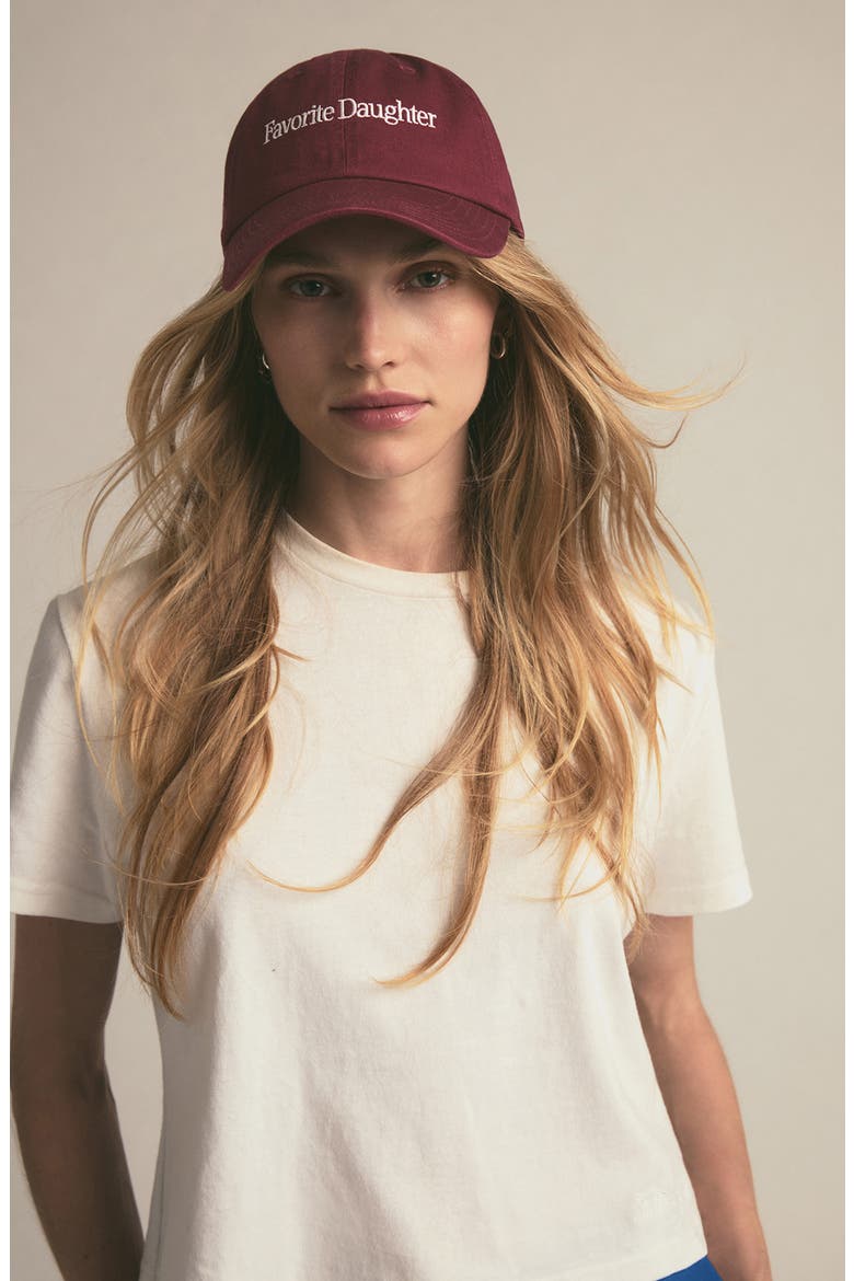 Classic Logo Cotton Twill Baseball Cap, Alternate, color, SANGRIA NIGHTS