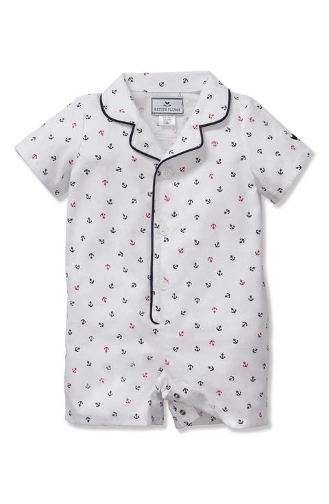Anchors Away One-Piece Brushed Twill Pajamas (Baby)