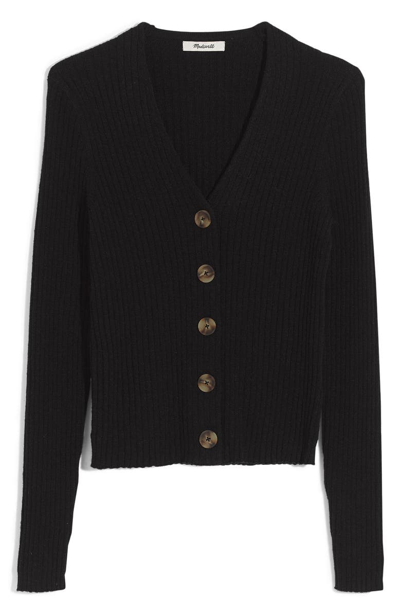 Madewell Shrunken Ribbed Cardigan, Main, color,