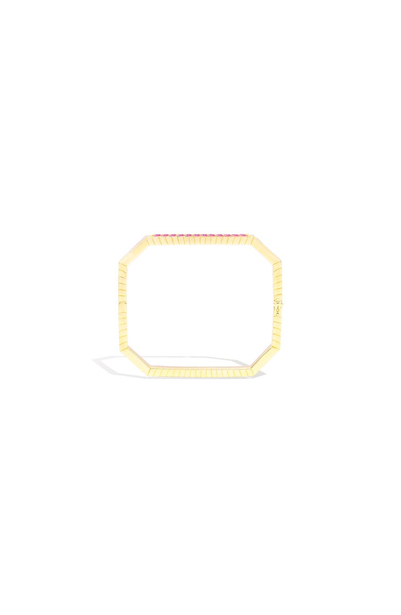 Campbell + Charlotte Spark Octagon Bangle Bracelet, Alternate, color, Pink Sapphire-Gold
