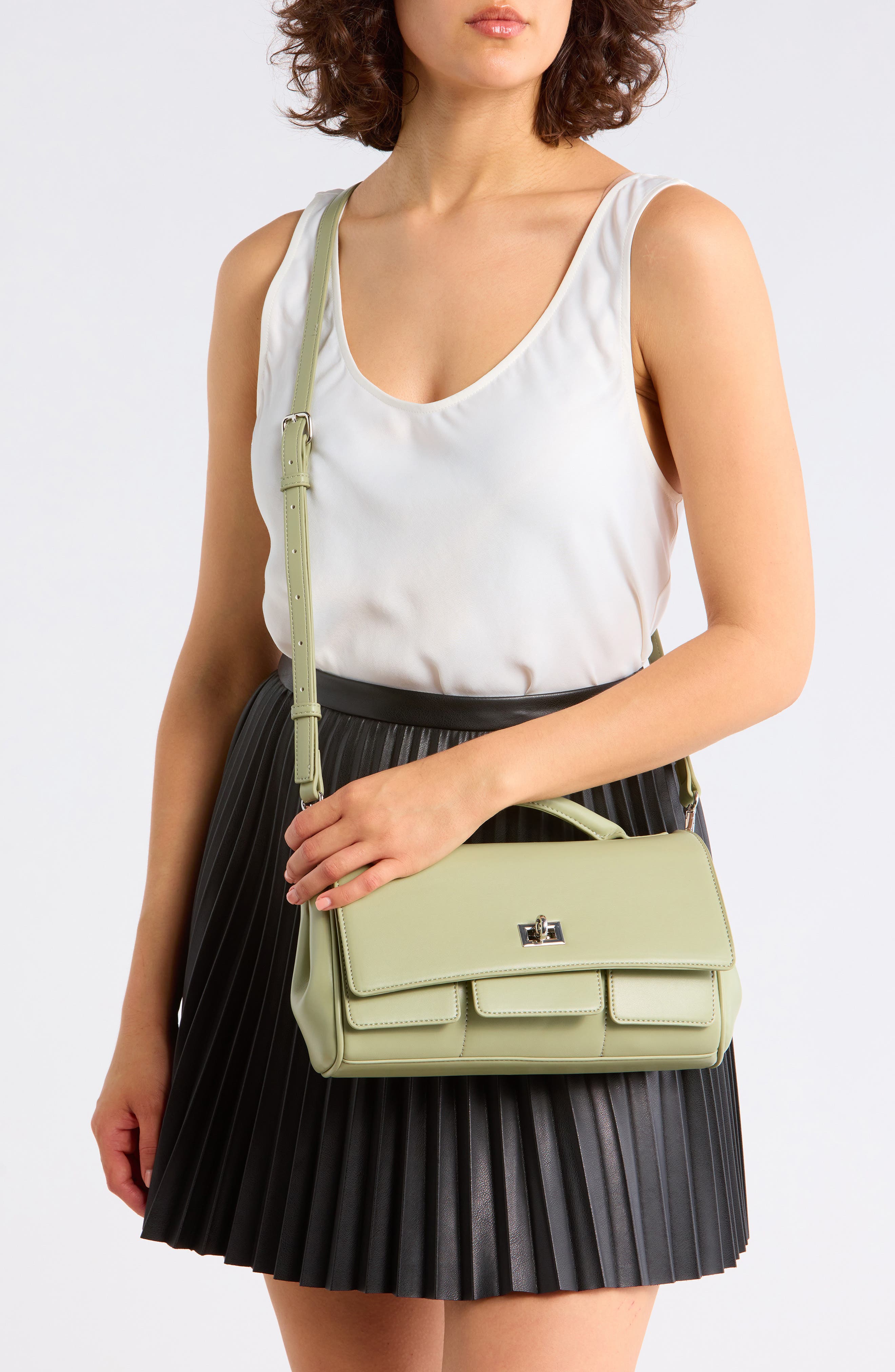 East/West Convertible Clutch, Alternate, color, SAGE