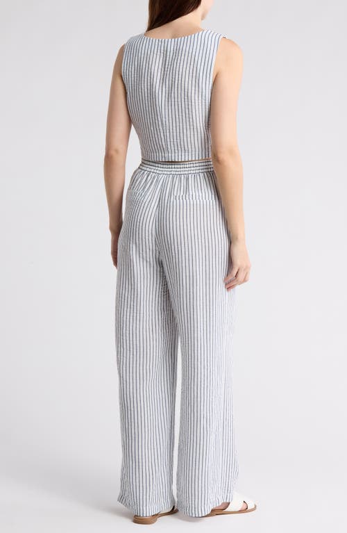 BLU PEPPER BLU PEPPER STRIPE CROP TANK & WIDE LEG PANTS SET 