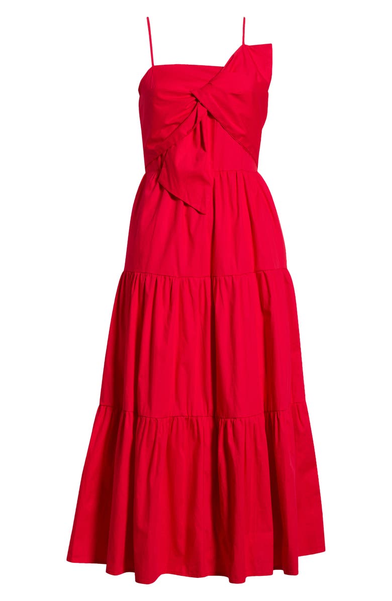 SUGARLIPS Love Letter Poplin Midi Dress, Alternate, color, Red