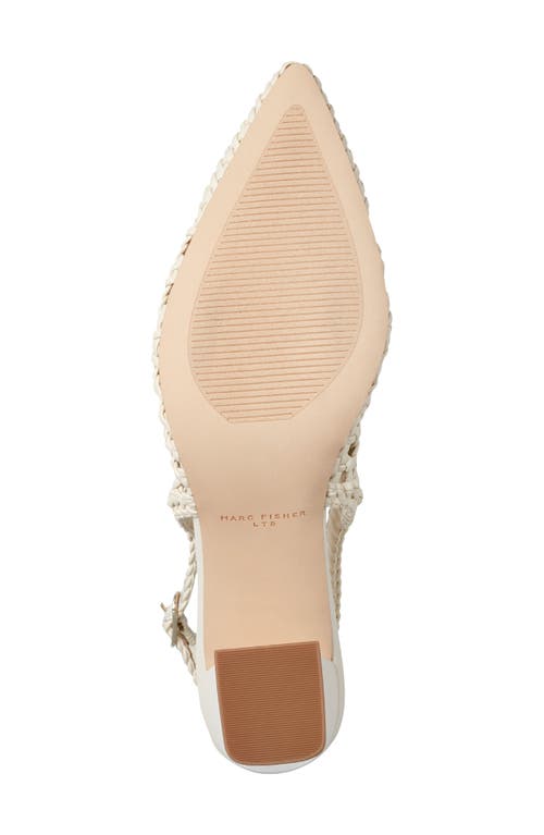 Marc Fisher Ltd Zaiden Slingback Pointed Toe Pump In Ivory