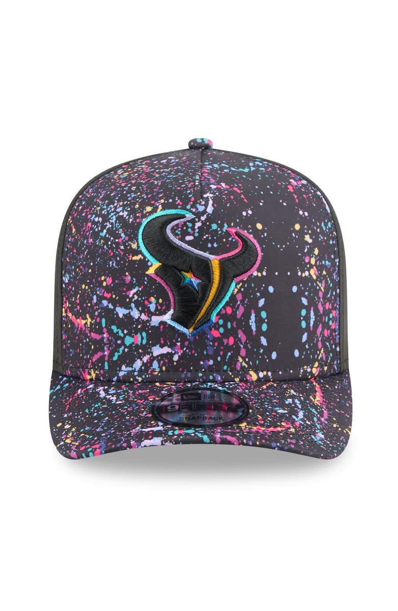 New Era Men
s New Era Black Houston Texans 2025 NFL Crucial Catch A-Frame 9FIFTY Snapback Hat, Alternate, color, Black