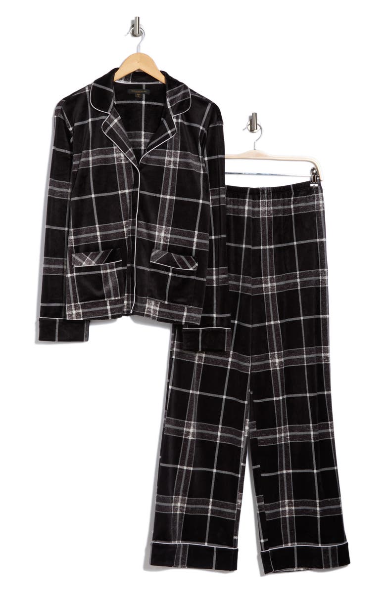 DKNY Plaid Long Pajamas, Alternate, color, 