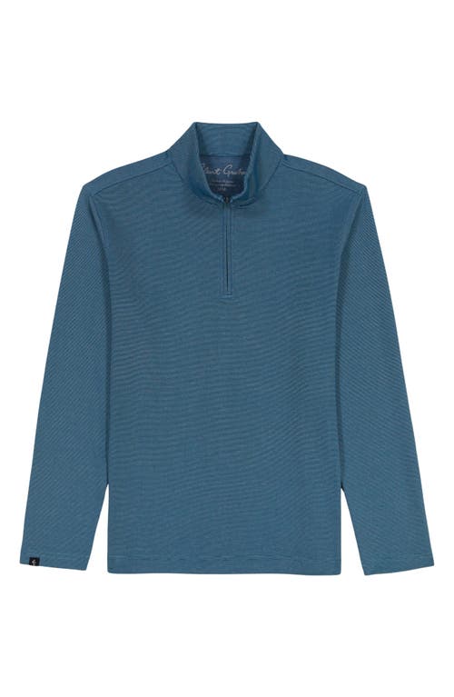 Robert Graham Troland Quarter Zip Sweater In Blue