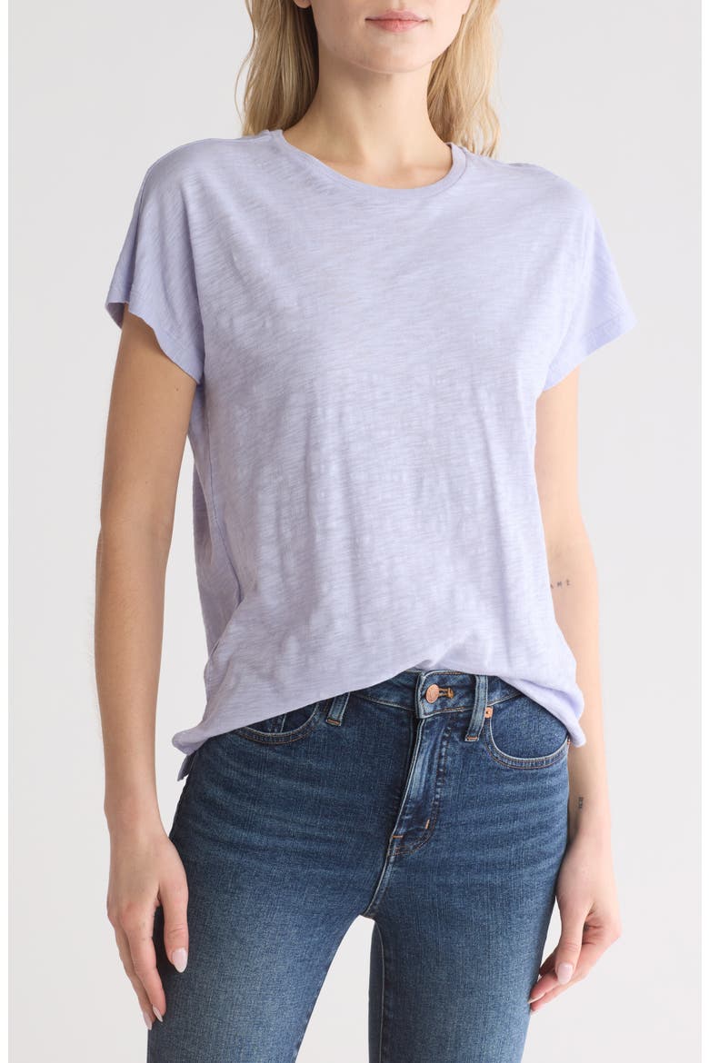 Gauze Slub Knit T-Shirt, Main, color, WASHED LAVENDER
