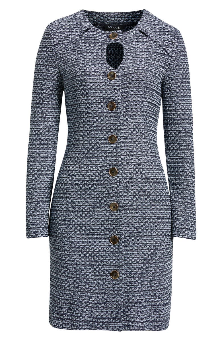 Misook Embroidered Crêpe de Chine Shirt, Alternate, color, Lazuli Blue/Sngra/Prl Gry/Blck