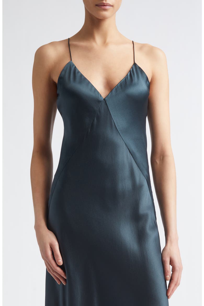 Silk Slipdress, Alternate, color, 178 DARK JADE