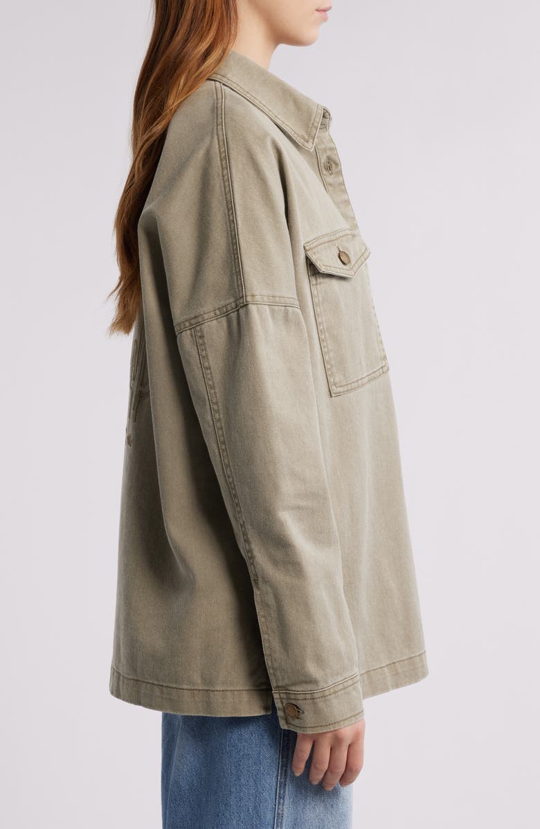 Rip Curl San Carlos Embroidered Cotton Twill Jacket, Alternate, color, Sage