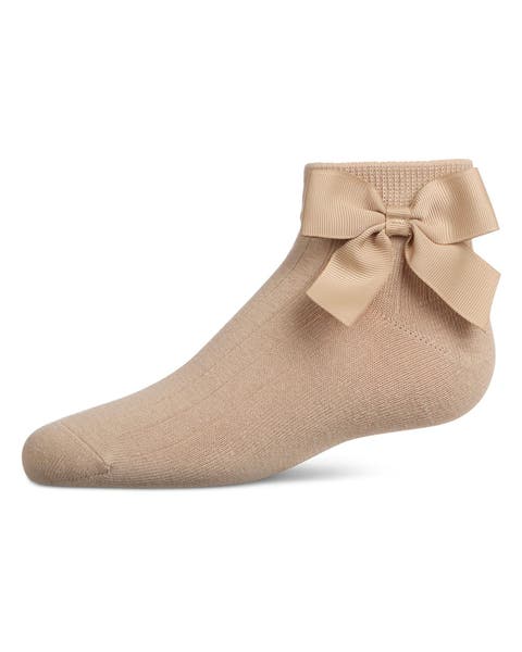 Ribbed Bow Anklet Socks (Baby)