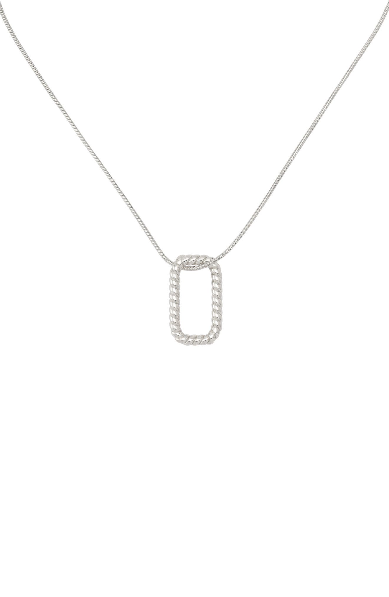 Rope Hexagonal Pendant Necklace